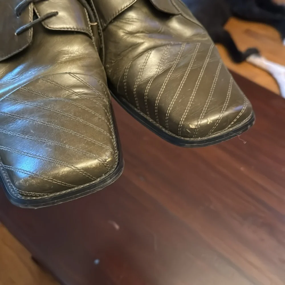 Giorgio Brutini Dark Green Leather Oxfords Classic Formal size 15